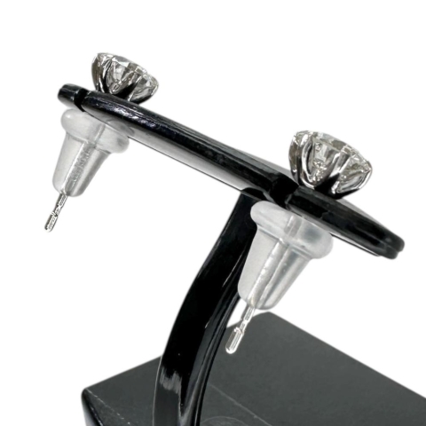 ダイヤモンド（H-SI2-VG） 0.348ct ダイヤモンド(G-SI2-VG) 0.315ct ピアス Pt900プラチナ 0.4g レディース【中古】【真子質店】【NN】【DIMi】