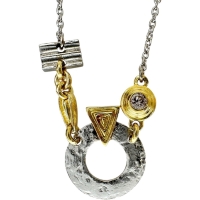 【ラ・ルー】 ダイヤモンド 0.06ct ネックレス Pt850プラチナ/Pt900プラチナ（トップ)/K18(分析済)  4.4g 38cm レディース【中古】【真子質店】【NN】【DIMi】