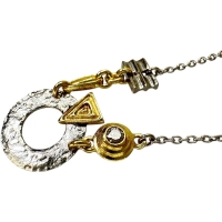 【ラ・ルー】 ダイヤモンド 0.06ct ネックレス Pt850プラチナ/Pt900プラチナ（トップ)/K18(分析済)  4.4g 38cm レディース【中古】【真子質店】【NN】【DIMi】