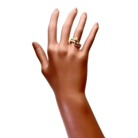 14号 スネーク/蛇  ダイヤモンド リング・指輪 K18ゴールド 18金 7.4g レディース【中古】【真子質店】【NN】【IIMox】