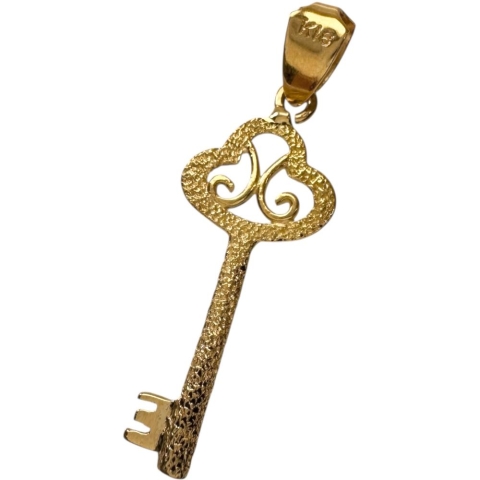 キーモチーフ ペンダントトップ K18ゴールド 18金 0.8g レディース【中古】【真子質店】【NN】【ITx】